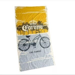 Corona Beach Blanket Towel Throw Los Cabos Bicycle Logo 57 x 30 Tapestry
